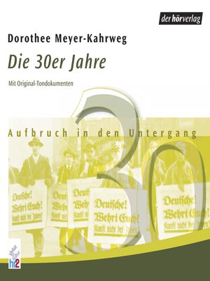 cover image of Die 30er Jahre